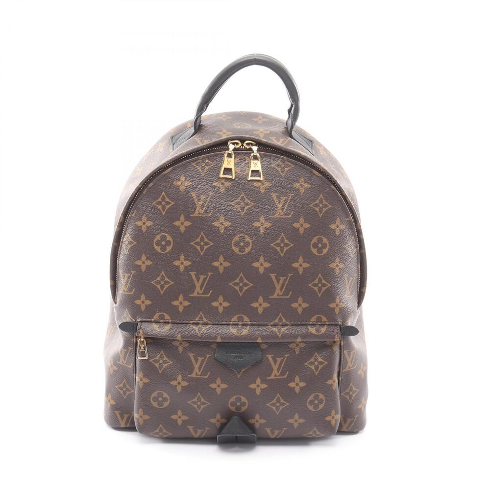 Louis Vuitton Palm Springs Backpack Rucksack Bag Canvas Leather Monogram Brown